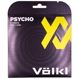 Volkl Psycho Hybrid 17G Tennis String Black and Silver