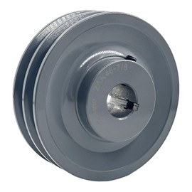 Saelno 2AK46-7/8 Double Groove V Belt Pulley 7/8 inch bore 4.45" OD,V Belt Sheaves Cast Iron for A AX 3L 4L V-Belts,2AK4678 Pulley