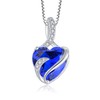 FJ Necklaces for Women 925 Sterling Silver Heart September Birthstone