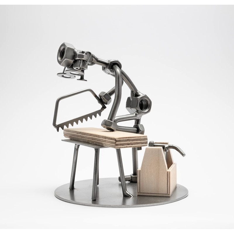 STEEMO Original Screw Man Figure: Carpenter's Carpenter's with Handsaw, Tool