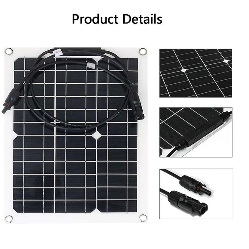 Small Solar Panel Flexible Kit 18V 15W for Battery Charging