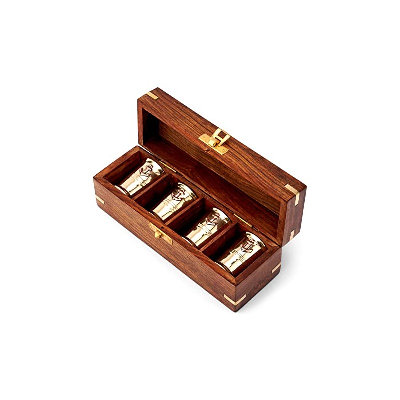 NKlaus Maritime 11709 Set of 4 Shot Cups Made of