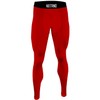 Nxtrnd Men's Compression Pants, Tights Leggings for Sports (Red, Medium)