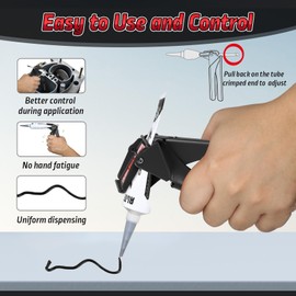 FLY TERNS Tube Dispenser Tool for Squeeze, Efficient and Easy Control Silicone Extrusion Tool for RTV Tube, 2.5" Industrial Size