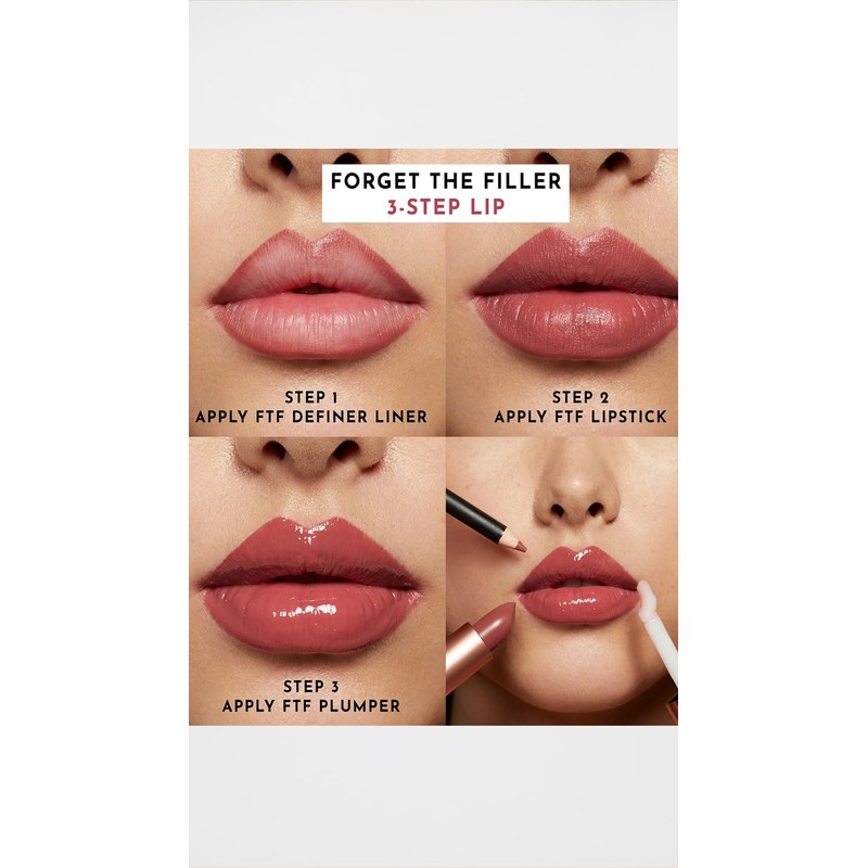 Lawless Women's Forget the Filler Lip-Plumping Line-Smoothing Satin Cream Lipstick,