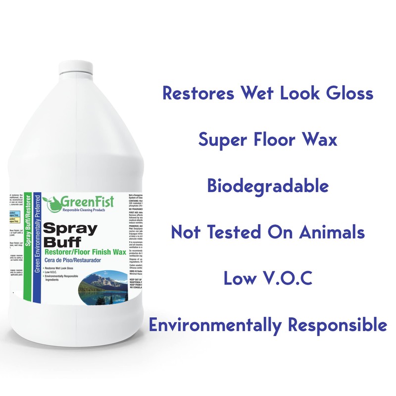 GreenFist Spray Buff Restorer Renewing Floor Finish Wax Polisher Buffer[