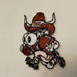 Texas Longhorns   vintage iron on embroidered patch 3” X 2” A1