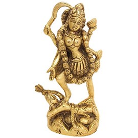 Exotische Indische Göttin Kali, Gelbgold