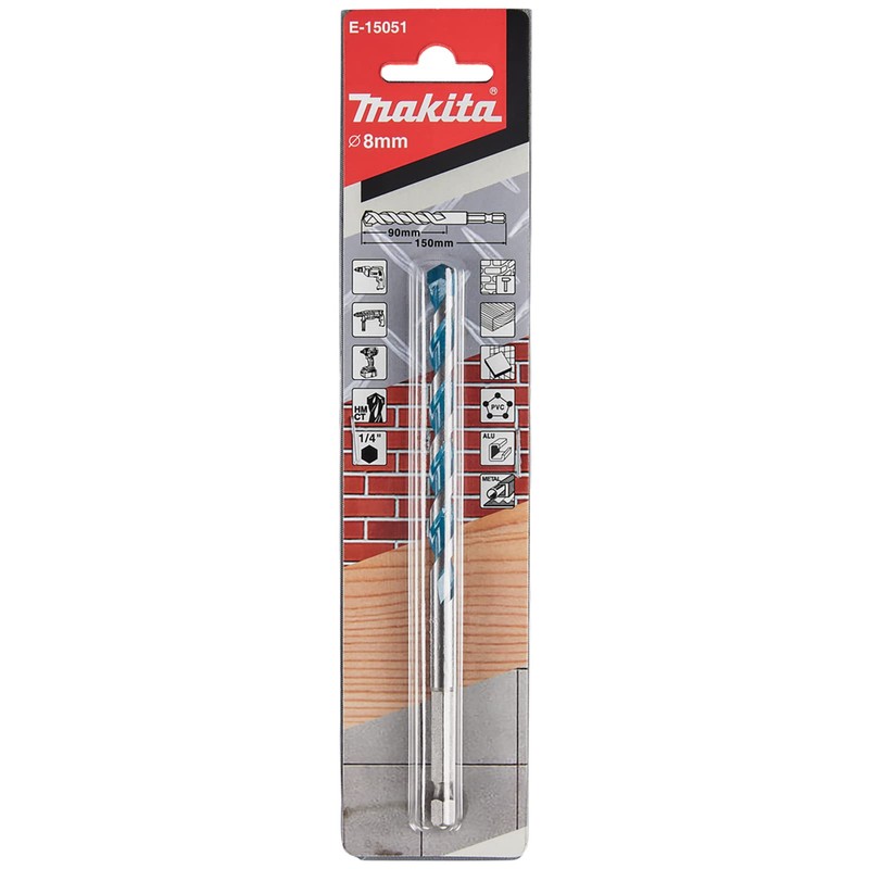 Makita E-15051 TCT Drill Bit 8 x 150mm
