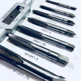 (pont du monde) Tap Dice Set Tap Dice Handle Tap Handle Wrench 8PC (For Female Thread)