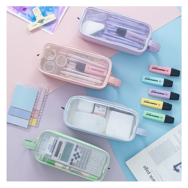 WISHOW Mesh Stationery Case Mesh Pen Case Mesh Pen Pouch