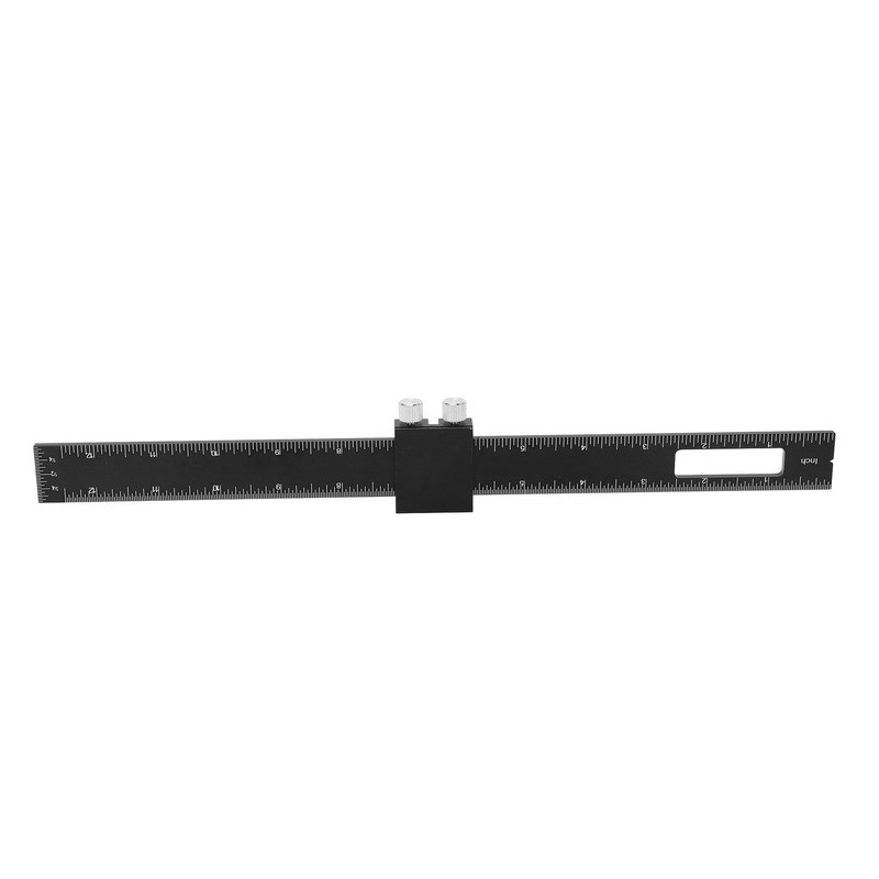 T Square Woodworking Ruler Aluminum Alloy Adjustable Slide Stop Scribing