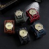 Punk Men's Watch Retro Do Old Style Braided Leather Bracelet
