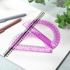 Zonon 2 Pcs 6 Inch Plastic Protractor Math Protractors 180