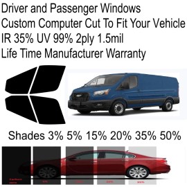 TintPro Nano Carbon Window Tint fits Ford Transit Van Low Roof 2015-2024 Tint Kit