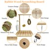 Hamiledyi Rabbit Wood Scratching Board Bunny Claws Teeth Chew Toys