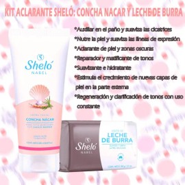 Crema Facial Concha Nacar + Jabón Leche De Burra, Aclarante