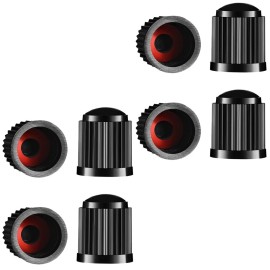 Unbranded 8X BLACK Plastic Tire Valves Air Dust Cover Stem Caps for Wheel Car SUV Bike USA