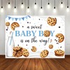 Fitumiw Cookie Baby Shower Backdrop 7x5ft A Sweet Baby Boy