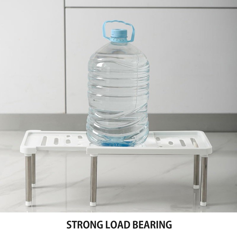 Organizador Alacena Apilable Multiusos De Gabinetes Estante (White)