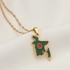 LUTAKU Bangladesh Map and Flag Necklace for Women Men, Bangladesh