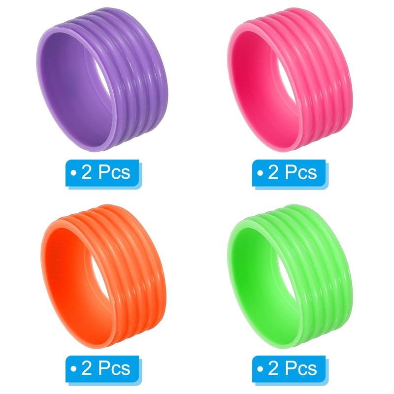 PATIKIL Badmin Tong Racket Handle Grip Ring 8PCS Racket Repair