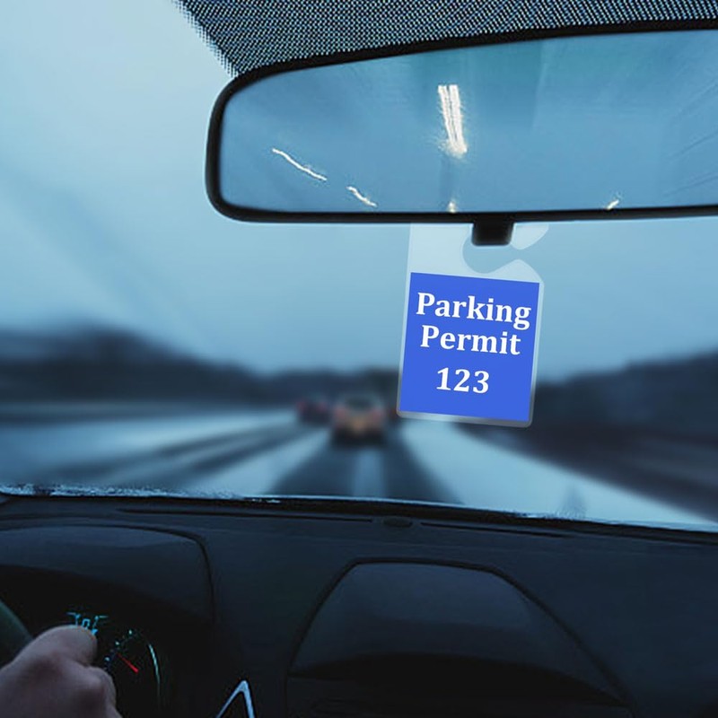 HEVLE Clear Parking Permit Holder, Handicap Placard Holder, Rear View