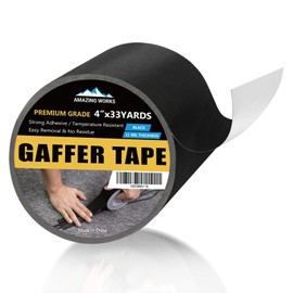 Gaffers Tape - Professional Grade Gaffers Tape 4 Inch x 33 Yards, Waterproof, Non-Reflective, No Residue Cloth Camera Tape Multipurpose Matte Finish Black Gaffers Tape for Photography Filming Backdrop