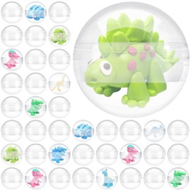 MiniInflat 120 Pcs 2 Inch Empty Vending Machine Capsules Colored Round Capsules Toy Bulk Gumball Machines Plastic Balls Small Plastic Containers for Easter Party Favor Themed Gift (Clear)