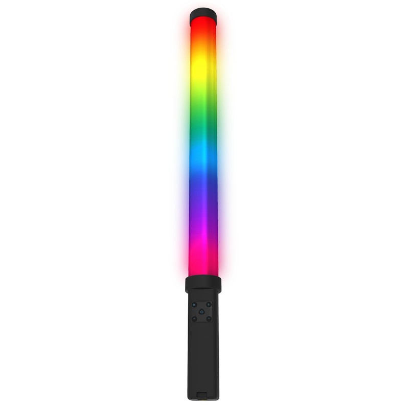 19-Inch 360-Degree RGB LED Light: 9 Colors, 3 White Modes,