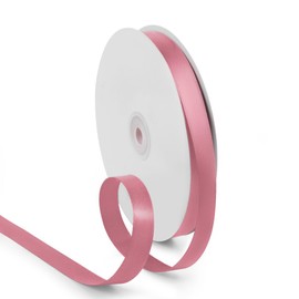 HimBen 5/8 Inch 100 Yards Satin Ribbon Dusty Pink, Solid Color Fabric Ribbon for Gift Wrapping, Wedding, Polyester Gift Ribbon for Birthday Party Decoration, Craft, Hair, Floral, Sewing