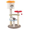 1PC Cute Mushroom Cat Tree with Sisal Scratching Posts Top