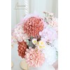 Floroom Artificial Dahlia Flowers 25pcs Real Looking Dusty Rose Shades