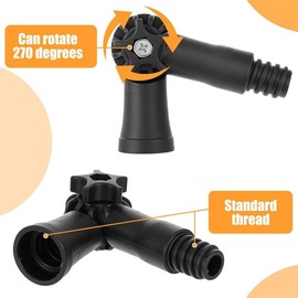Universal 3/4'' Threaded Joint Angle Adaptor for Telescoping Extension Pole, (Head Only, No Standard Pole) Versatile for Window Cleaning, Gutter Cleaning, Light Bulb Changing, Painting & More 2 Pack