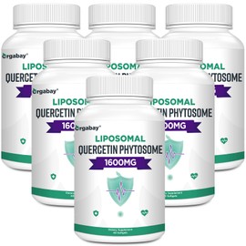 Orgabay Liposomal Quercetin Phytosome 1600 mg,Bromelain 200mg,Zinc 30mg,Vitamin C Turmeric 40 mg,Highest Absorption,Quercetin Complex, 360 Softgels
