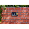 Badgemaster Modern Anthracite House Number Sign Plaque Stainless Steel Standoffs