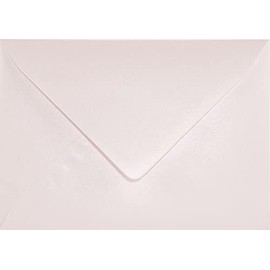 Netuno 25 Envelopes Pearlescent Light Pink DIN B6 125 x 175 mm 120 g Aster Metallic Candy Pink Elegant Envelopes B6 Beautiful Mother of Pearl Envelopes Shimmer for Invitation Cards Wedding Envelope