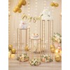 Inweder Inweder Cylinder Pedestal Stands for Party: 3 PCS Cake