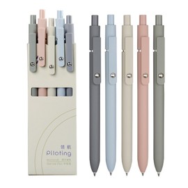 chongning Gel Pens, 0.5mm Black ink Pens, Ballpoint Pens, Retractable Pens for Writing, Office School Supplies Gifts for Women (5 Pcs Morandi)