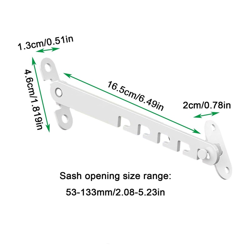 Set of 2 Window Stoppers Window Latch 18 cm Window