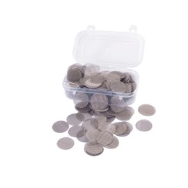 200 + 40 PCS 3/4 Inch of Stainless Steel Pipe Screens, 3/4 Inch Metal Pipe Screen and 19 mm Pipe Bowl Filters with Storage Box.