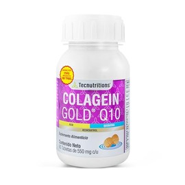 Colagein Gold Q10 (180 Tabletas de 550 mgcu) - Suplemento alimenticio con colageno hidrolizado, queratina, resveratrol, Q10, acai, blueberry, noni,...