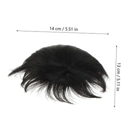 OATIPHO Invisible Seamless Male Hairpiece Human Hair Extension for Men Comfortable Realistic Bald Patch Toupee for Hair Loss