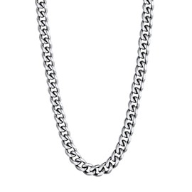 U7 Men Boys Stainless Steel Chain 9mm 20 inch Curb Cuban Link Necklace Hiphop Jewellery