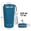 GLEKGLEK Leakproof Travel Mugs for Hot Cold Drinks Insulated Coffee