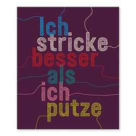 strickimicki - Glasses Cleaning Cloth - Ich Stricke Besser als ich Putzze