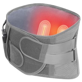 HONGJING Faja lumbar para aliviar el dolor de espalda baja con 7 soportes, cinturón de soporte lumbar con malla transpirable para levantar cargas...  