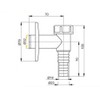 White Washing Machine Dishwasher Waste Pipe Drain Trap Kit Self