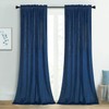 Roslynwood Luxury Gold Foil Print Navy Blue Velvet Curtains 96