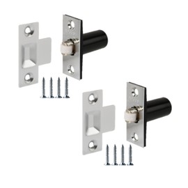 HANDLEZONE® 2 Pack Adjustable Roller Catch, Spring Loaded Ball Latch, for Internal Doors - Nickel Plated